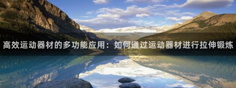 yy易游体育官方正版app娱乐下载:高效运动器材的多功能应用